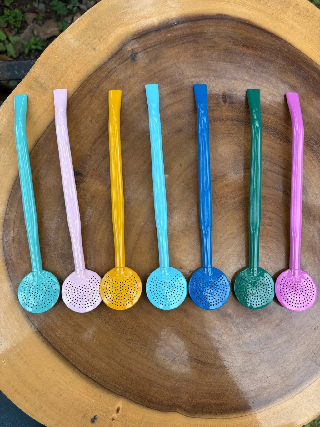 Bomba de Chimarrão Inox Colorida Sem Rosca Diversas Cores