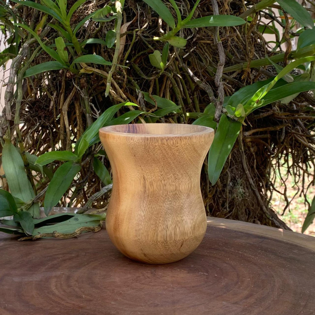 Cuia Para Chimarrão De Madeira Selada
