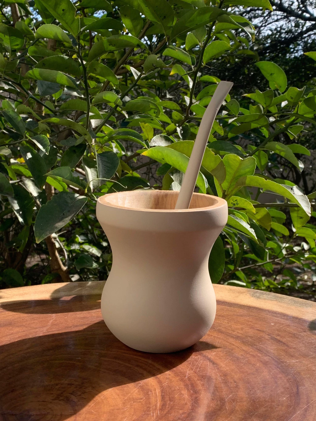 Kit Chimarrão: Cuia colorida fosca + bomba