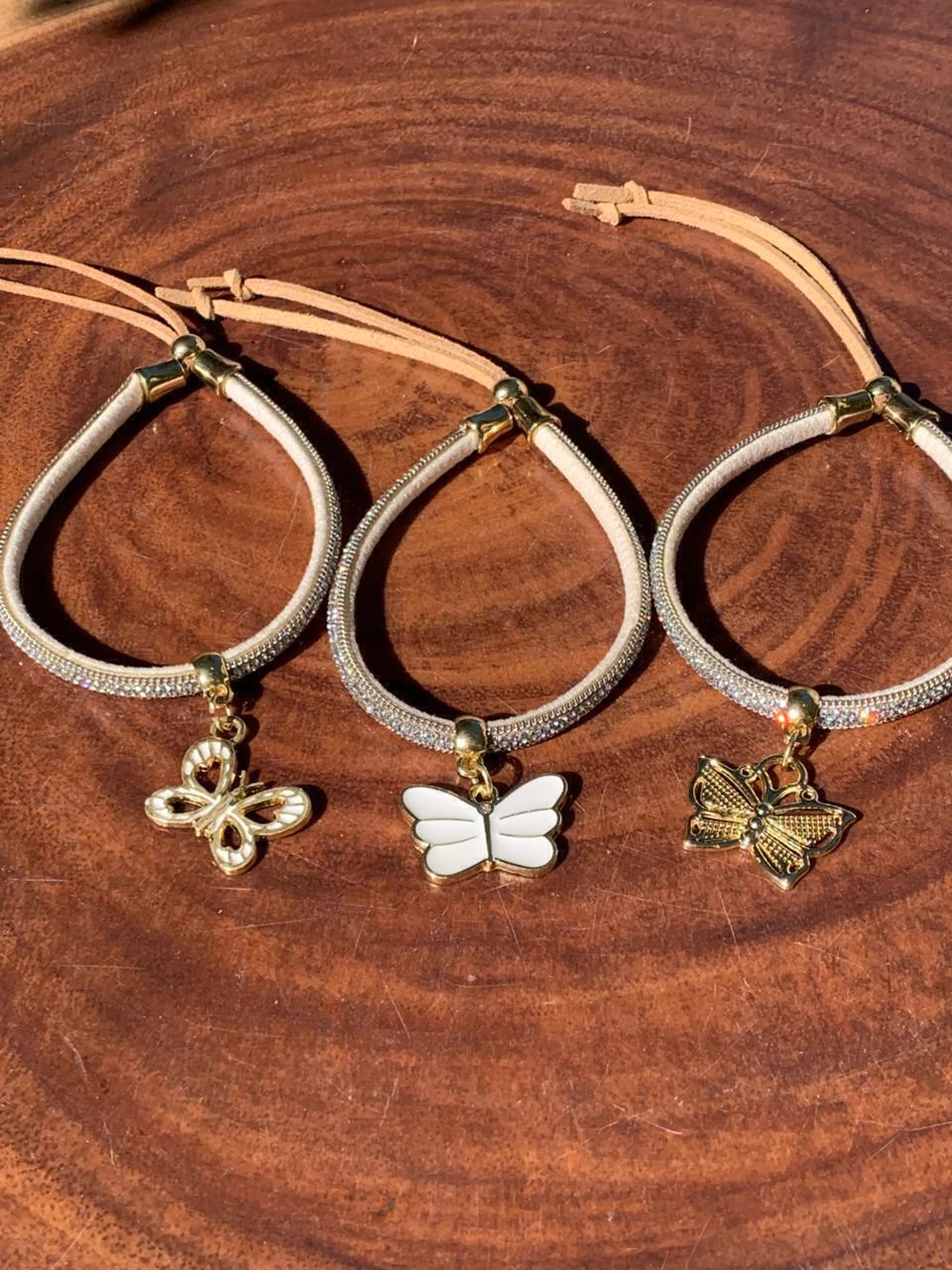 Pulseira / Schoker para cuia de chimarrão VIP Borboleta Primavera