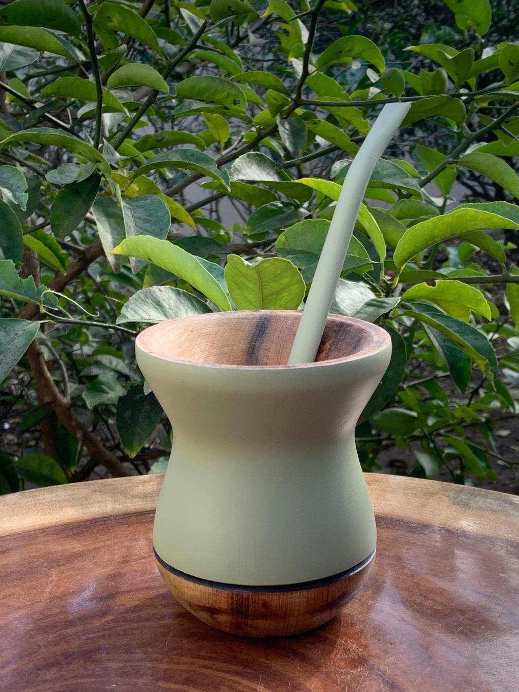 Kit Chimarrão: Cuia bicolor fosca + bomba